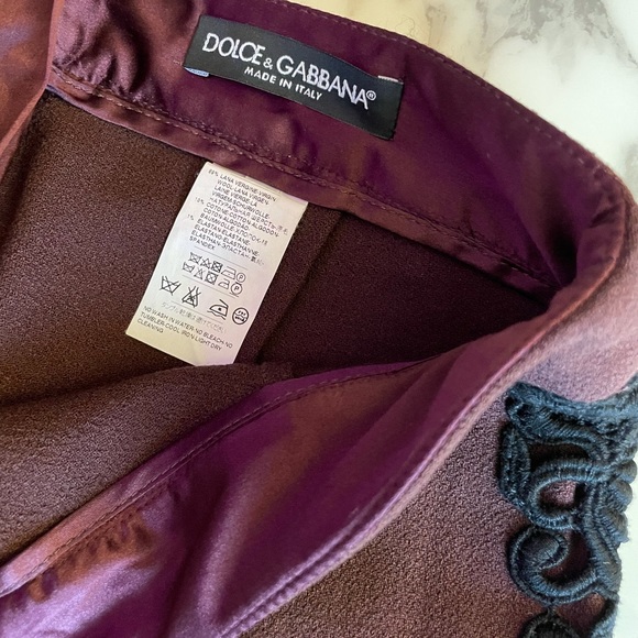 DOLCE & GABBANA Wool Pants with Lace - Picture 7 of 7